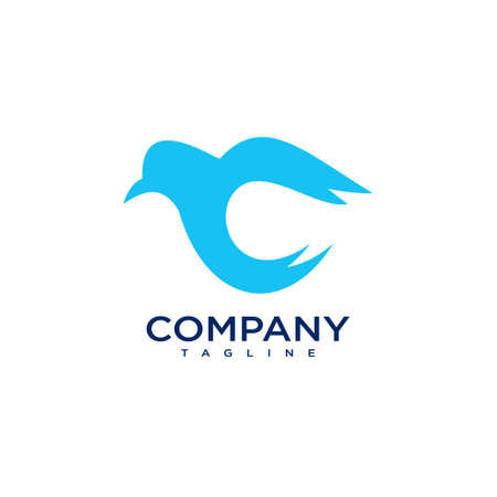 Dove logo. awesome design vector templateのイラスト素材