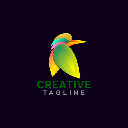 Colorful bird logo template conceptのイラスト素材
