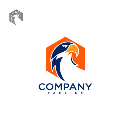 this is a eagle bird. head logo templateのイラスト素材