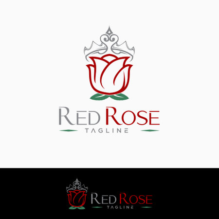 Creative rose logo. design vector.のイラスト素材