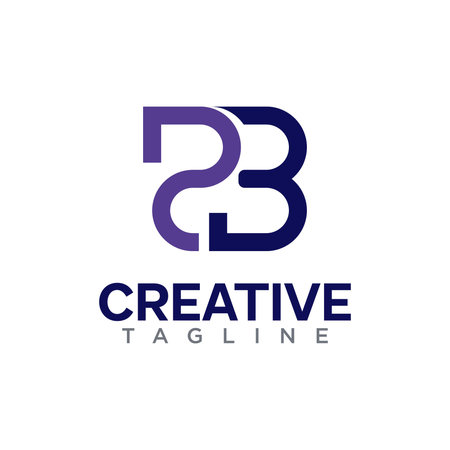 R B letter logo design vector templateのイラスト素材