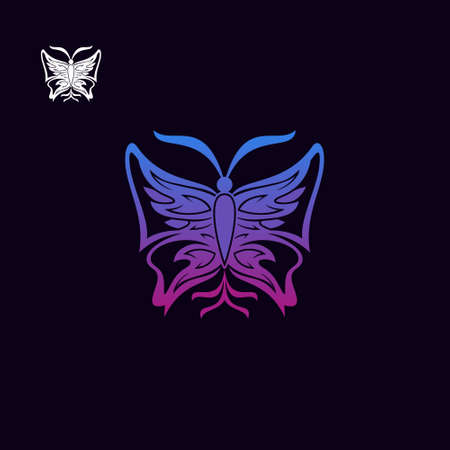 Butterfly Logo,  Cute Logo Design Inspiration Vectorのイラスト素材