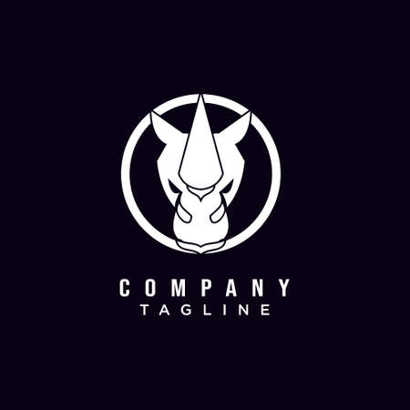 this is a rhino head logo templateのイラスト素材