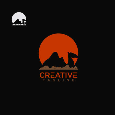Creative Camel Logo design vector template.のイラスト素材