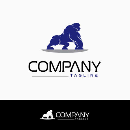 Creative gorilla logo. design vectorのイラスト素材