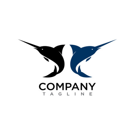 Marlin fish logo. design vector  templateのイラスト素材