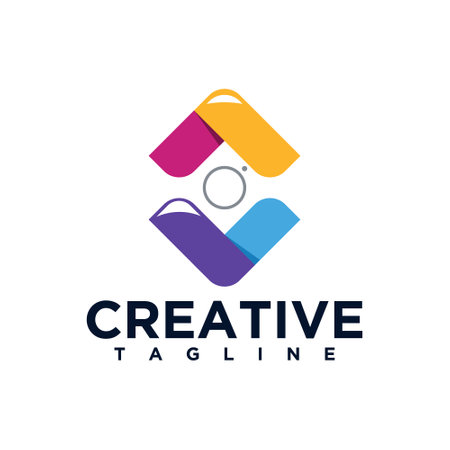 Abstract , camera concept design vector templateのイラスト素材