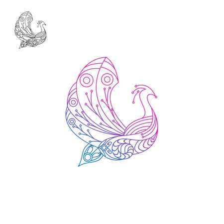 Creative peacock design vector templateのイラスト素材