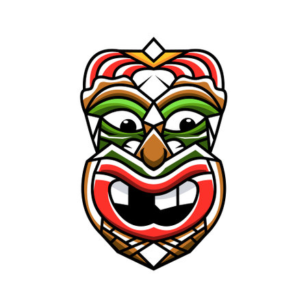 Tiki mask , creative design vector templateのイラスト素材