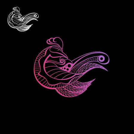 Creative peacock design, vector templateのイラスト素材