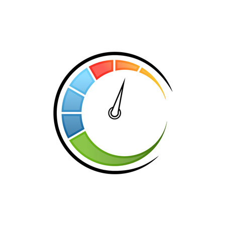 Speedometer logo, creative design vectorのイラスト素材