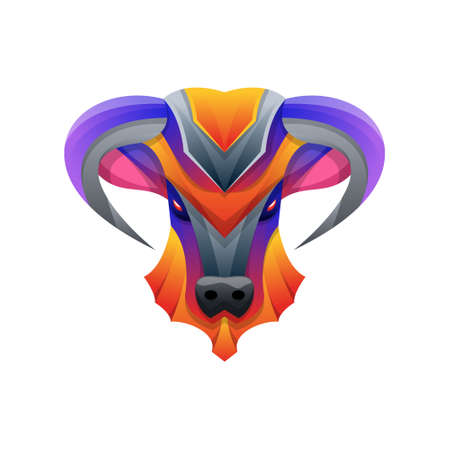 Animal bull, creative design vectorのイラスト素材