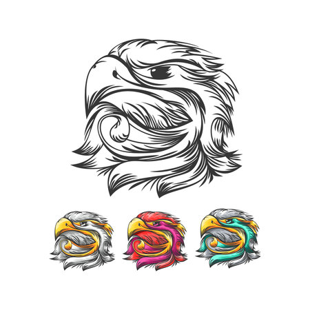 Eagle head, creative design vector templateのイラスト素材