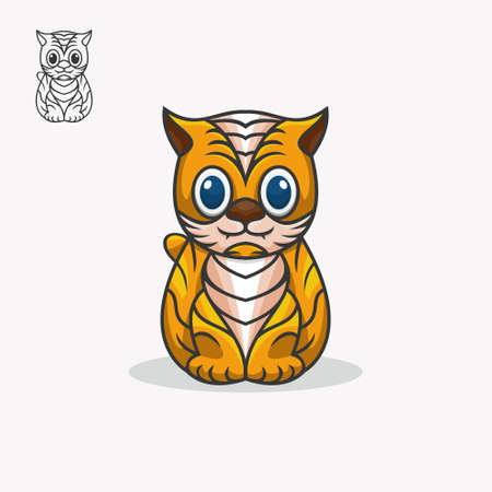 Baby tiger , creative design vectorのイラスト素材