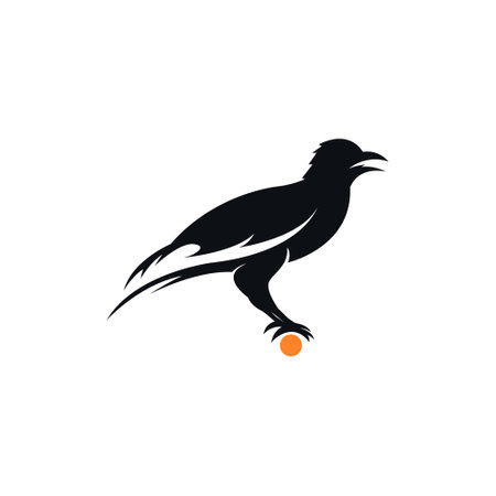 Crow logo, creative design vectorのイラスト素材
