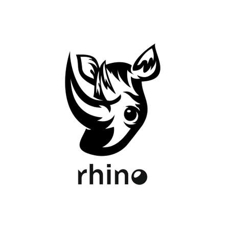 Rhino logo , creative design vector templateのイラスト素材