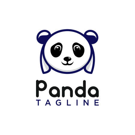 Cute Panda logo design vector templateのイラスト素材