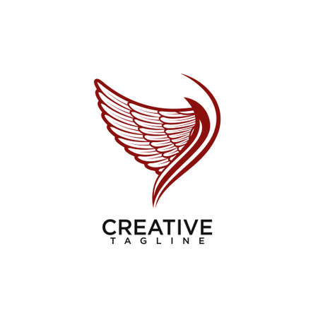Wing logo creative design vectorのイラスト素材