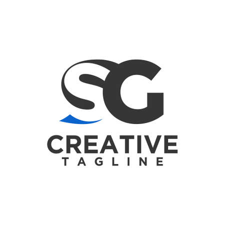 S G letter logo design vector templateのイラスト素材