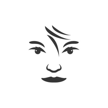 Woman face design vector templateのイラスト素材