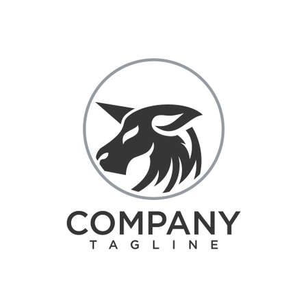 Animal pegasus logo silhouette design vectorのイラスト素材