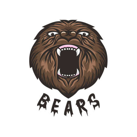 Bear head design vector templateのイラスト素材