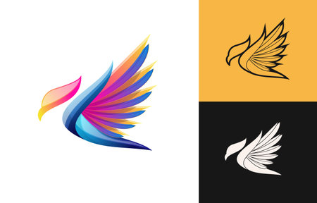 Birds   with colorful style design vector