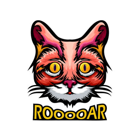 Cat head design vector templateのイラスト素材