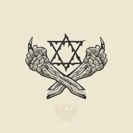 Hand with triangle design vectorのイラスト素材