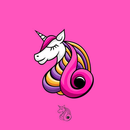 Cute animal unicorn design vectorのイラスト素材