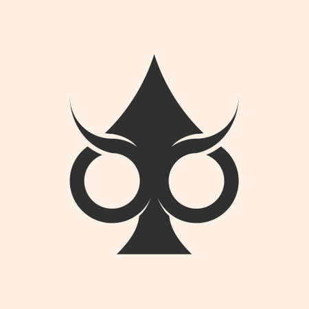 Ace   with owl concept design vectorのイラスト素材