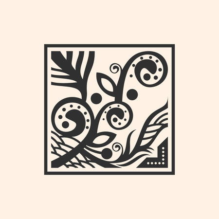 Square  floral patterns design vectorのイラスト素材