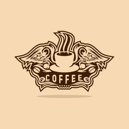 Coffee logo premium design vectorのイラスト素材