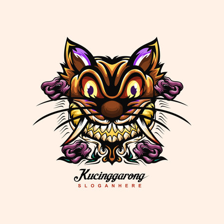 Cat monster animal design vectorのイラスト素材