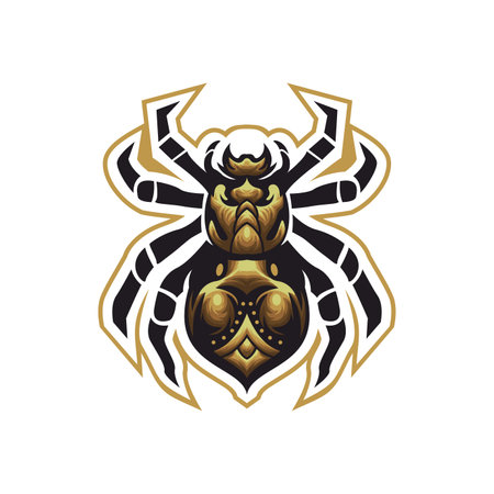 Animal spider logo design vectorのイラスト素材