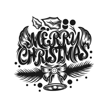 Silhouette Merry christmas design vectorのイラスト素材