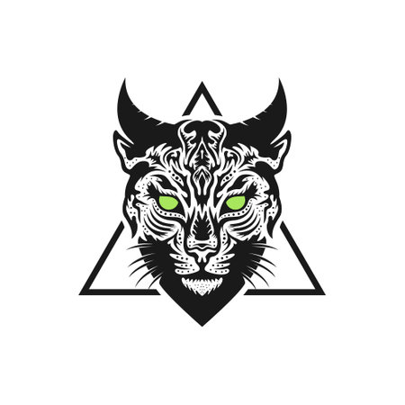 head tiger t shirt design vectorのイラスト素材