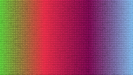 A captivating abstract background displaying a seamless gradient transition of vibrant colors from green to red to purple to blue The pixelated texture adds a unique depth and dimension to the image creating a mosaic like effect Perfect for use as a dynamic wallpaper website backdrop graphic design element or any project where you need a modern and eye catching background The vivid colors and geometric pattern make it a versatile asset for diverse creative applicationsの写真素材