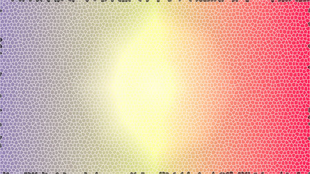 An abstract mosaic background featuring a blend of soft pastel colors The design incorporates an organic pattern with tessellated cell shapes resembling a stained glass or mosaic structure The gradient transitions seamlessly from purple to yellow to vibrant pink The image evokes a sense of modernity and unique artistic expression Perfect for projects needing a colourful and elegant background with a geometric yet organic feelの写真素材