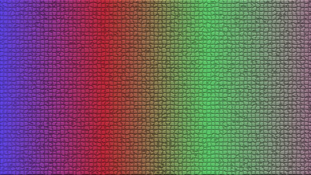 An abstract image showcasing a unique textured background featuring a gradient of colors transitioning from purple and red to green and gray The texture appears to be composed of small square mosaic patterns or cobblestone like elements creating a visually interesting and slightly bumpy surface This versatile backdrop is ideal for a wide variety of creative projects including digital art graphic design website backgrounds and print materials adding depth and visual interest to any project The subtle color shifts provide a modern and dynamic aesthetic perfect for attracting attentionの写真素材