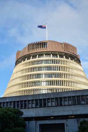 Wellington, New Zealand - February 15, 2015: Historical building of parliament in Wellington, New Zealand during February 2015のeditorial素材