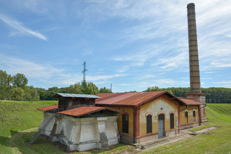 Old historic steam water pump station close to Patince village in southern Slovakia