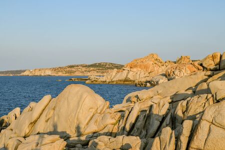 Cliffs close to Capo Testa in Sardinia in Italyの写真素材
