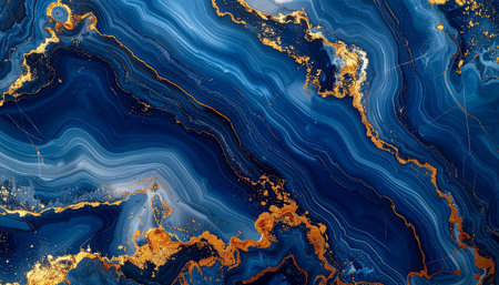 Marble abstract acrylic background. Marbling artwork texture. Agate ripple pattern. Gold powder.の素材