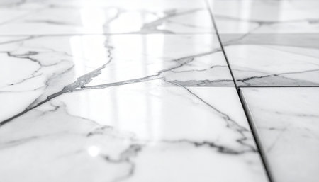 White marble floor texture background with copy space for text or image.の素材