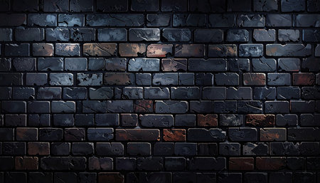 Dark brick wall texture background. 3d rendering, 3d illustration.の素材