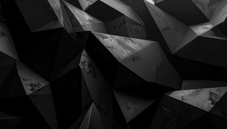 Abstract 3d rendering of chaotic geometric shapes. Futuristic background design.の素材
