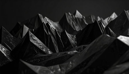Black and white abstract background. 3d rendering, 3d illustration.の素材