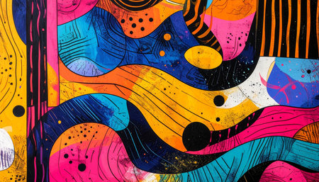 abstract colorful background, creative design, modern painting, contemporary artの素材