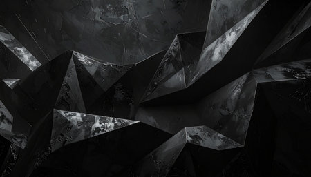 Abstract 3d rendering of geometric shapes. Futuristic background design.の素材